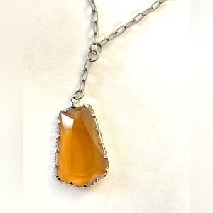 ✨ Melania Clara Amber Faceted Pendant Necklace ✨